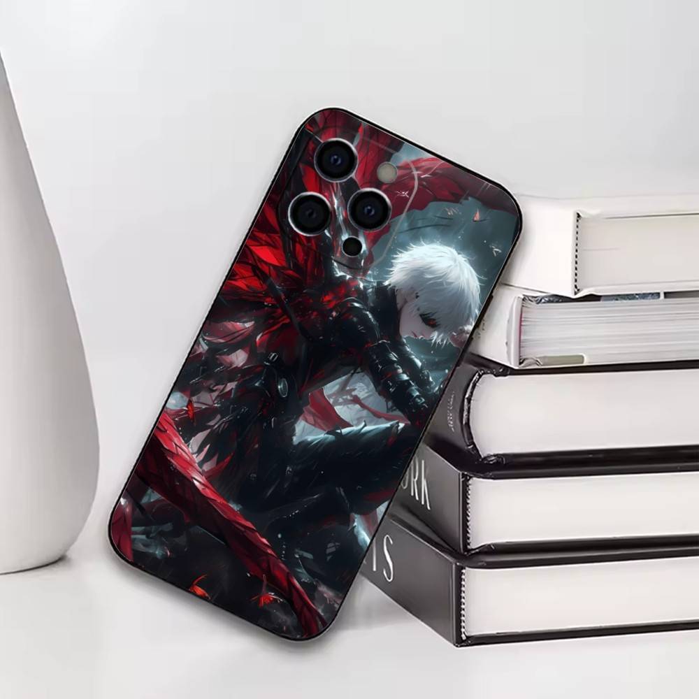 Tokyo Ghoul Ken Kaneki  Phone Case For iPhone17,16,15,14,13,12,11 Plus,Pro Soft Silicone Black Cover