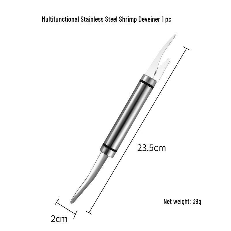 Shrimp Deveiner and Peeler: Multifunctional Tool for Cleaning, Opening, and Shelling