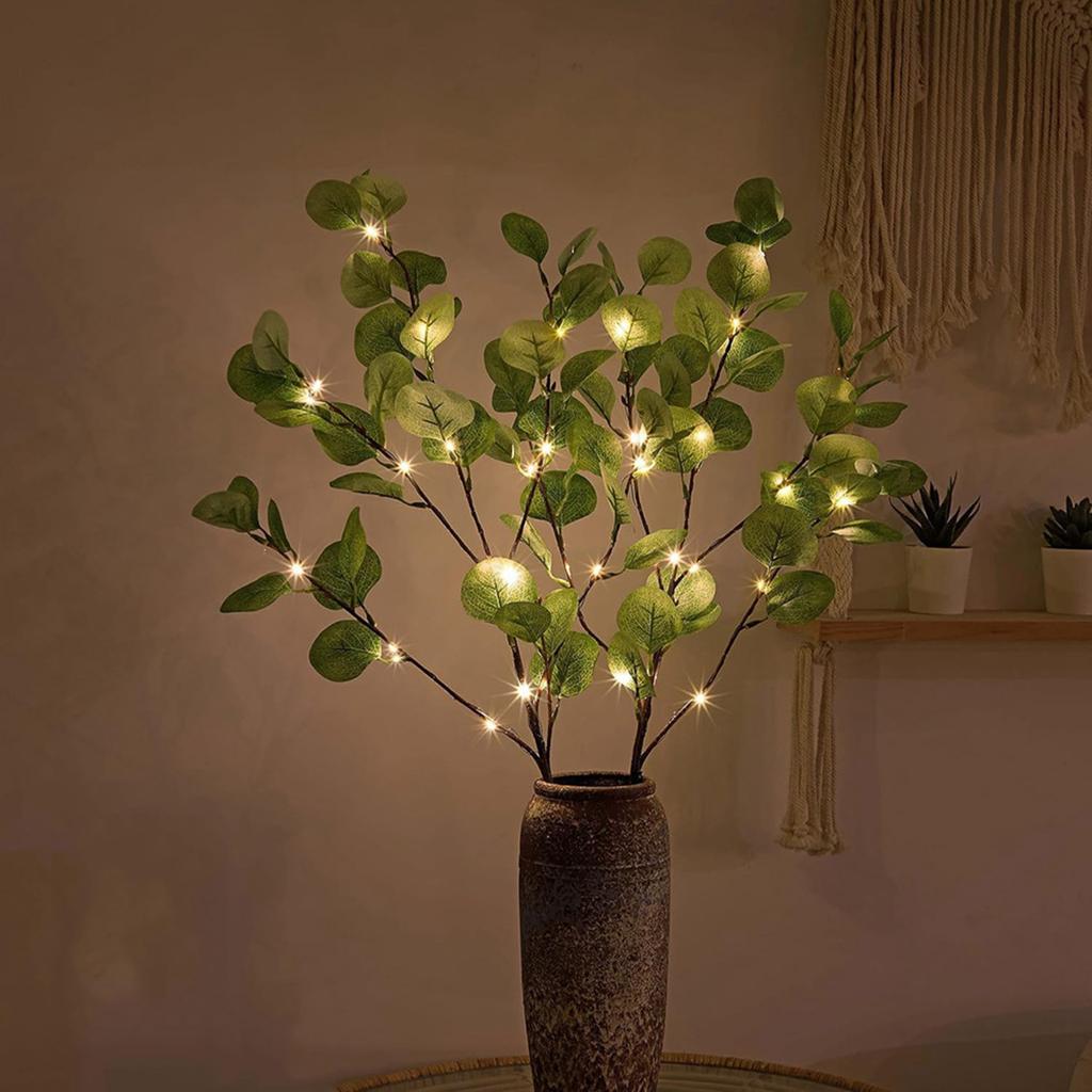 3in Leaf Decoration, Holiday Decoration With Light, Single Branch Cutting, Indoor Desktop Decoration