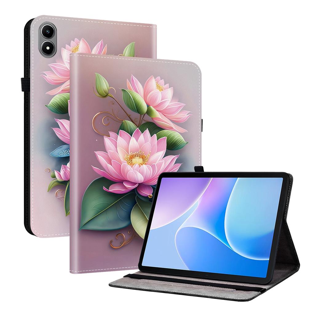 For Infinix Xpad 20 Leather Case Pattern Printed Stand Tablet Cover with Card Slots