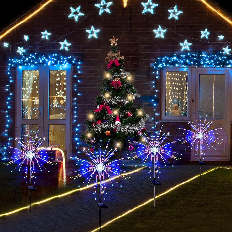 Solar Firework Dandelion Lights: Outdoor Waterproof Decorative Lawn and Garden Lights