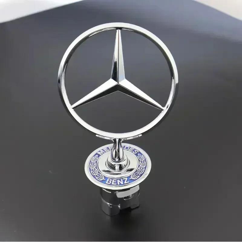 

Star Bonnet - Badge for Car Hood Front Chrome Logo Hood Marking for Benz C E S Class W204 W205 W212 W213 W211 W220 W222 W223