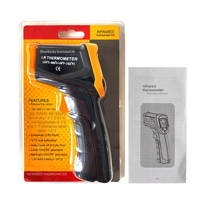 Termometru Infraroșu Pistol de Temperatură pentru Bucătărie, Ulei, Apă, Lapte, Grătar, Coacere și Măsurare Temperatură Înaltă.