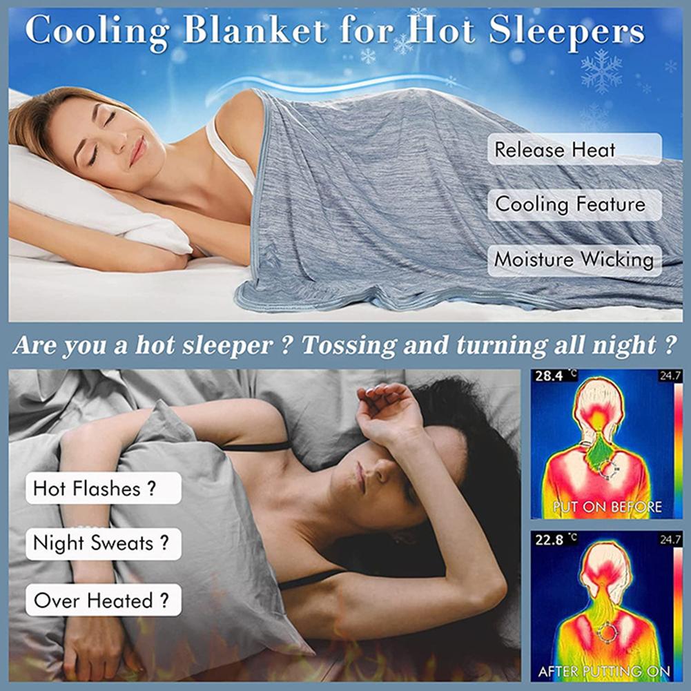 Summer Cooling Blanket Super Soft Cool Cotton Blanket For Night For Office