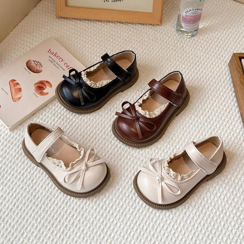 Girls' Shoes2026Versatile British-style single shoes, children's outdoor leather shoes, suitable for toddlers and young children, with non-slip