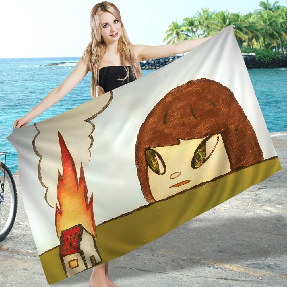 Yoshitomo Nara Dream Doll Vintage Microfiber Beach Towel Absorbent Quick Dry Soft Yoga Swimming Resort Mountain Climbing Towel