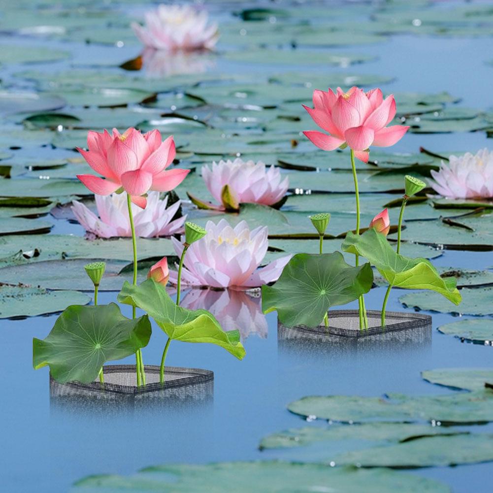 4/8PCS Pond Plant Baskets PVC Square Cylindrical Mesh Breathable Planting Bags For Outdoor Planting Aquatic Plants Lily Lotus