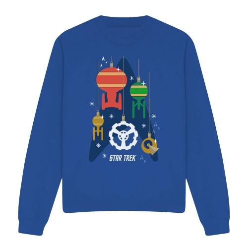 Star Trek Unisex Adult Spaceship Bauble Christmas Sweatshirt