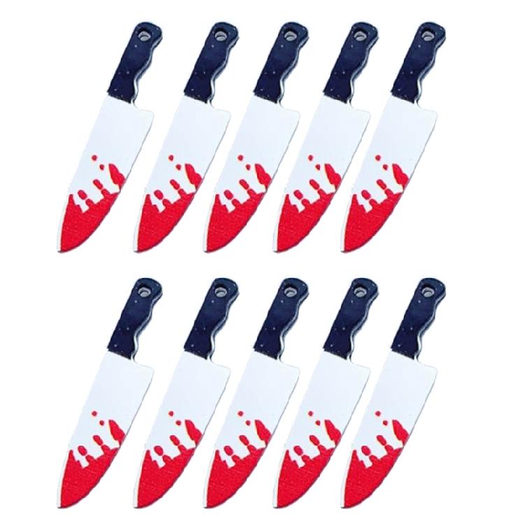 

10 Pcs Halloween Knife Pendant Party Decoration Mini Acrylic Fake Knife Charm 1