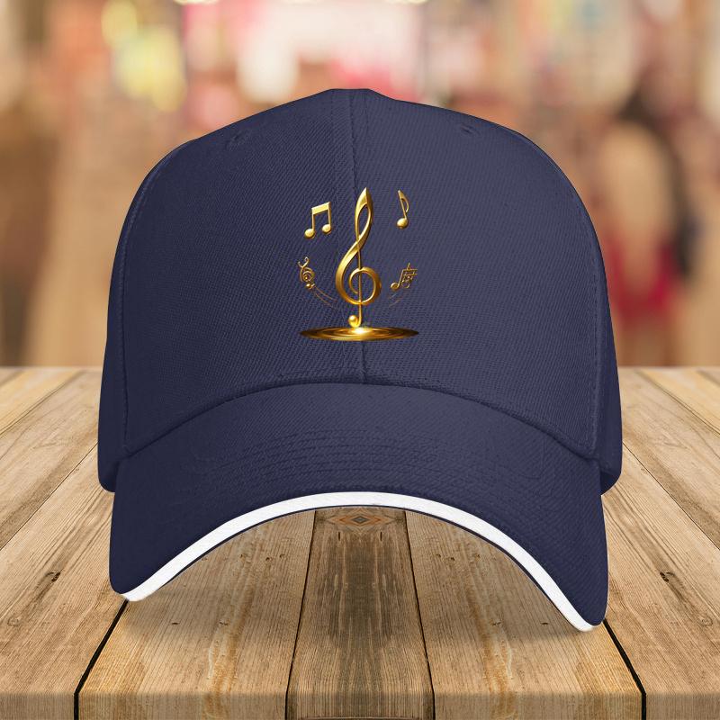 Music Note Treble Clef Baseball Cap Polyester Breathable Outdoor Sport Cap Adults Gifts