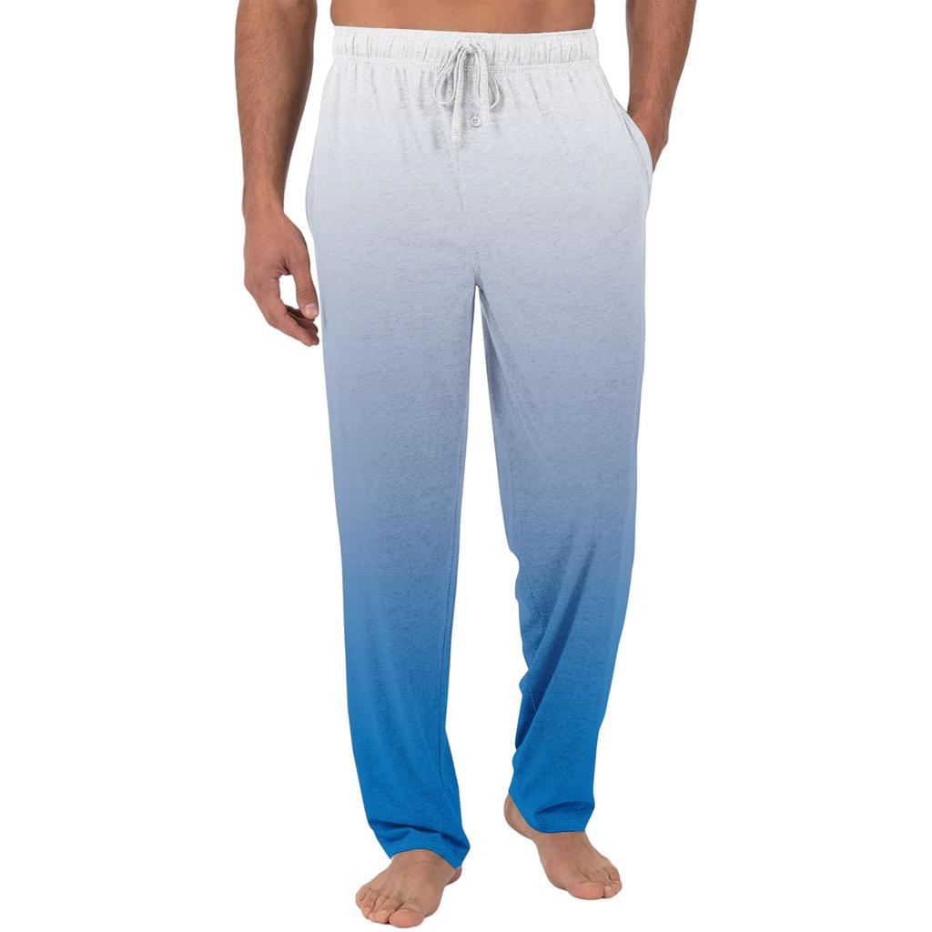 Herren Freizeit-Pyjamahose mit Taschen | Krawatte, Farbverlauf bedruckt, Leinwandbindung, lockere Passform elastischer Bund für Zuhause