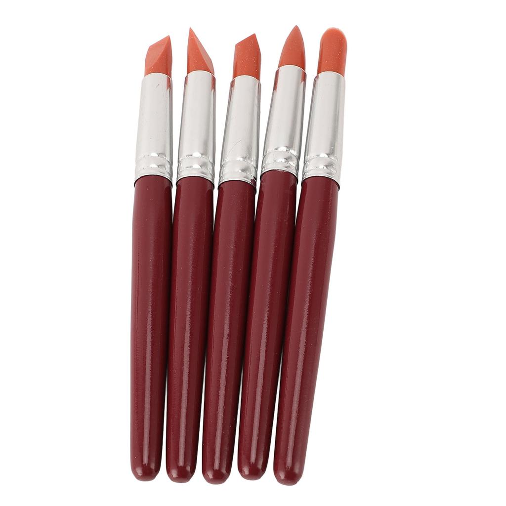 5 Stück Silikon Ton Modellierwerkzeuge Mehrere Formen Töpferstift zum Modellieren Punktieren Formen Schnitzen