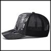 Hat Cap Embroidery Print Design Mesh Casual Sports Men Women CZA466 [White Fang] (Black)