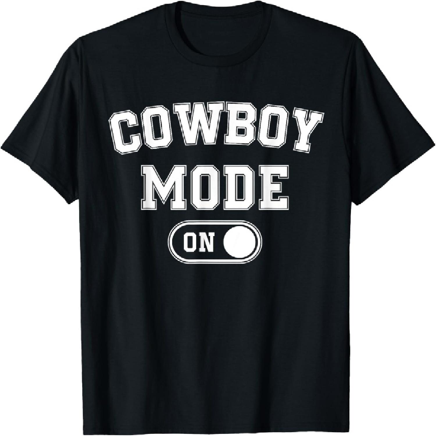 Cowboy Mode On Costume Funny Farmer Rodeo Gift Rancher T-Shirt(1) XXXXXL разноцветный