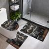 Harleydavidson Motorcycles Customize Your Name 3Pcs Bathroom Mat Set Toilet Lid Cover Ushaped Foot Mat Nonslip Floor Mat Decor For Bathroom