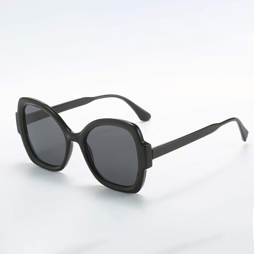 Vintage New In Fashionable Retro Brown Sunglasses With Geometric Edge Gradient Brown Lenses Sunglasses For Women