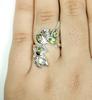 Bague Oiseau en Argent Sterling: Bague statement Péridot, Charme unisexe
