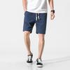 Men's Retro Loose Fit Cotton Linen Shorts - Solid Color, Plus Size, Casual Beachwear 2021