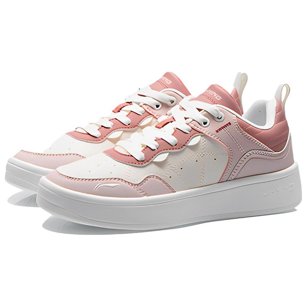 Li Ning Xingchu Slip Resistant, Abrasion Resistant, Lightweight Low Top Skateboard Shoes Women's Pink AGCT406-1