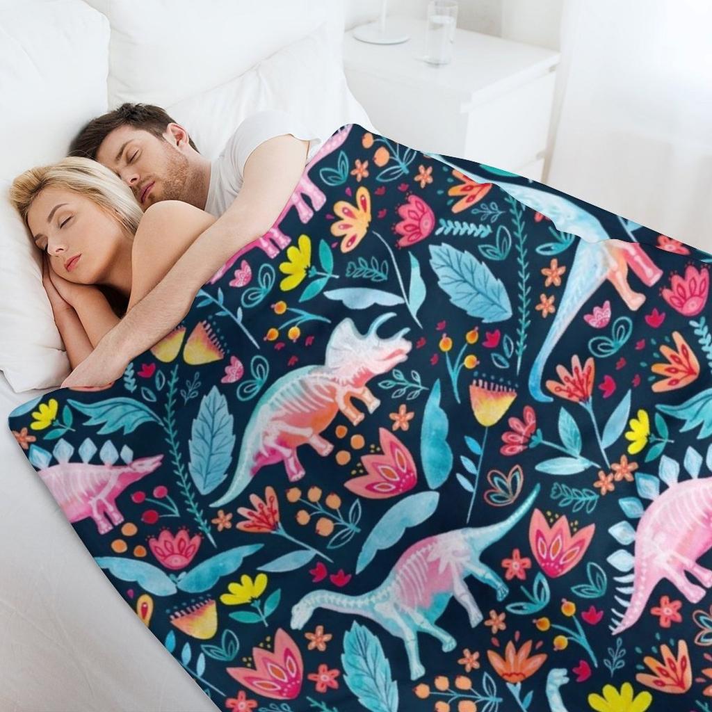 Dinosaur Delight Throw Blanket Thins Baby Heavy To Sleep Summer Blankets