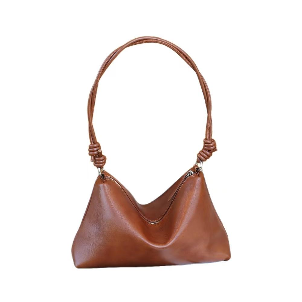 Sac aisselle en cuir véritable Sac à bandoulière croisé à une épaule à la mode