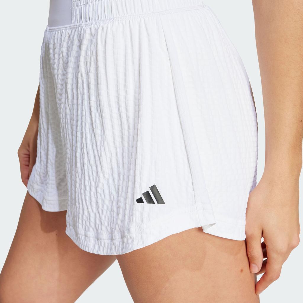 Adidas Aeroready Pro Seersucker Relaxed Fit Solid Color Tennis Shorts Women shorts White IT4691