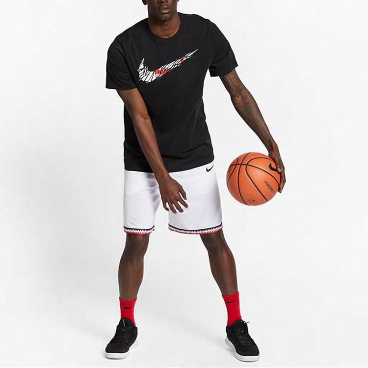 Nike Dri-Fit Big Swoosh Basketball Short Sleeve Tee Men Tops Black BQ3658-010
