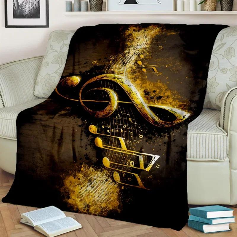 3D Colorful Musical Note Music Score Blanket,Soft Throw Blanket for Home Bedroom Bed Sofa Picnic Travel Office Cover Blanket Kid