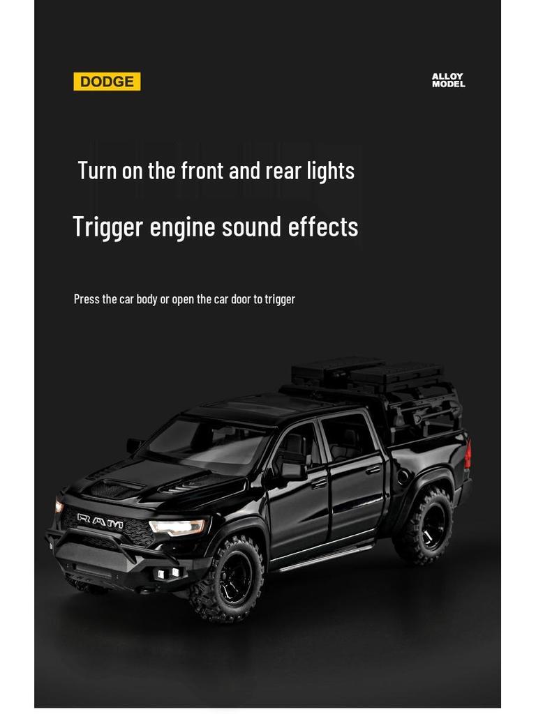 Dodge Tyrannosaurus Mammoth 1/32 Alloy Off-Road Car Model Toy Ornament