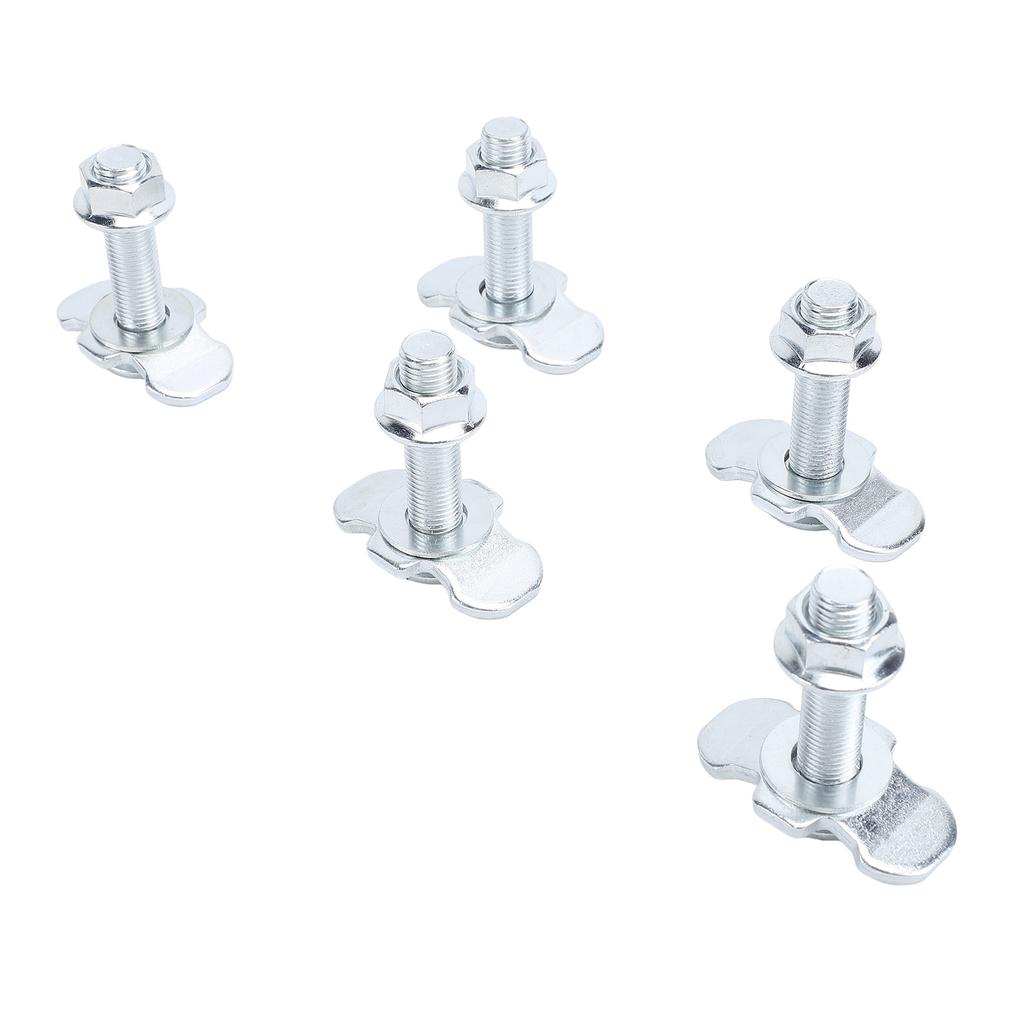 5pcs L Track Double Lug Threaded Stud Nut Fitting M10x45mm for Truck Bed Trailer Cargo Control