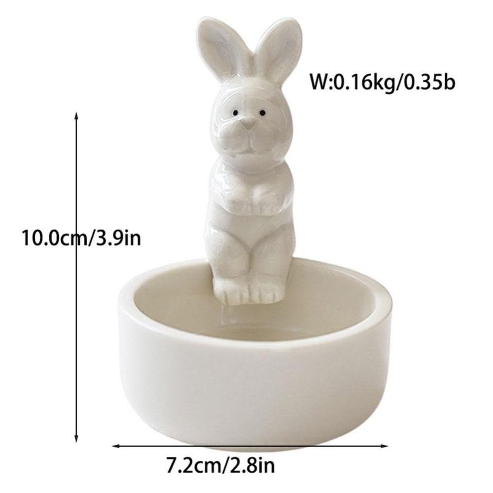 Ceramic Animal Candle Holder Bunny Tea Light Candle Holders  for Desktop Decorative Ornaments