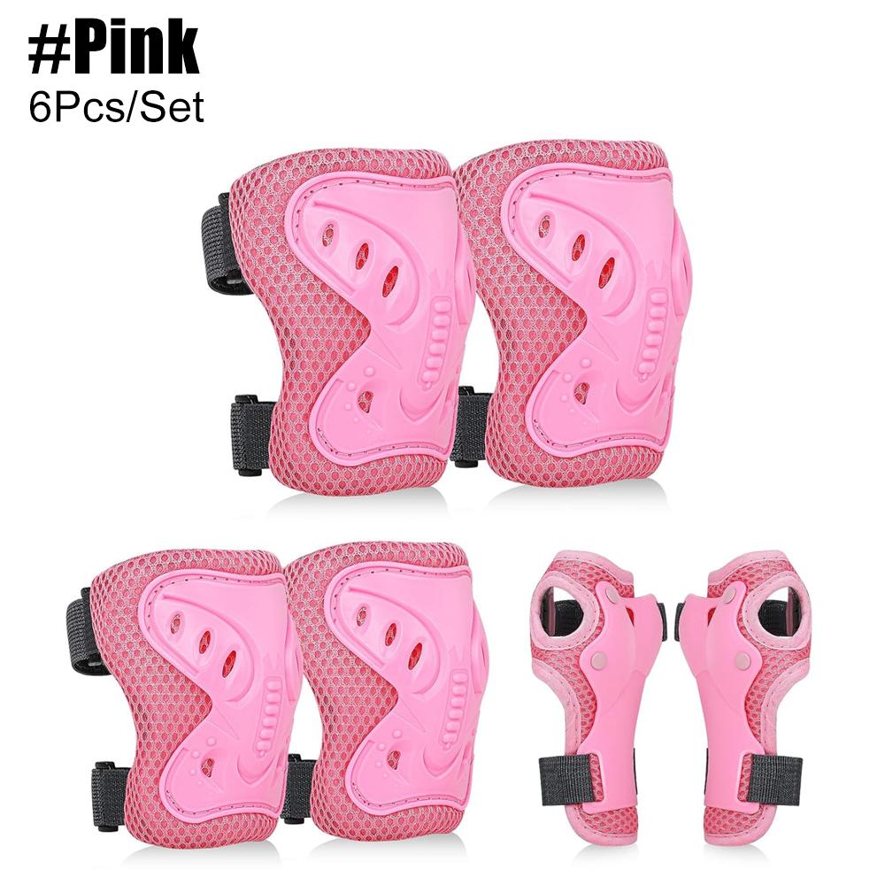 6 In 1 Kids Protective Gear Set Knee Pads For Kids 3-10Years Toddler Knee And Elbow Pads With Wrist Guards For Skating Cycling