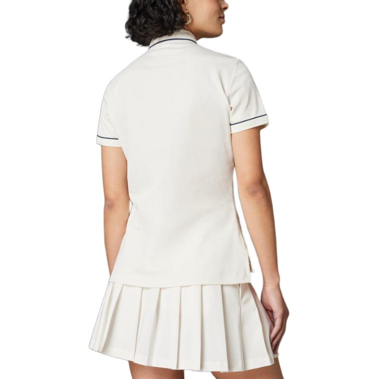 Adidas Originals Twistknit Fashion Soft Comfortable Versatile Short Sleeve Polo Shirt Women Polo Shirts Chalk-White JF4998