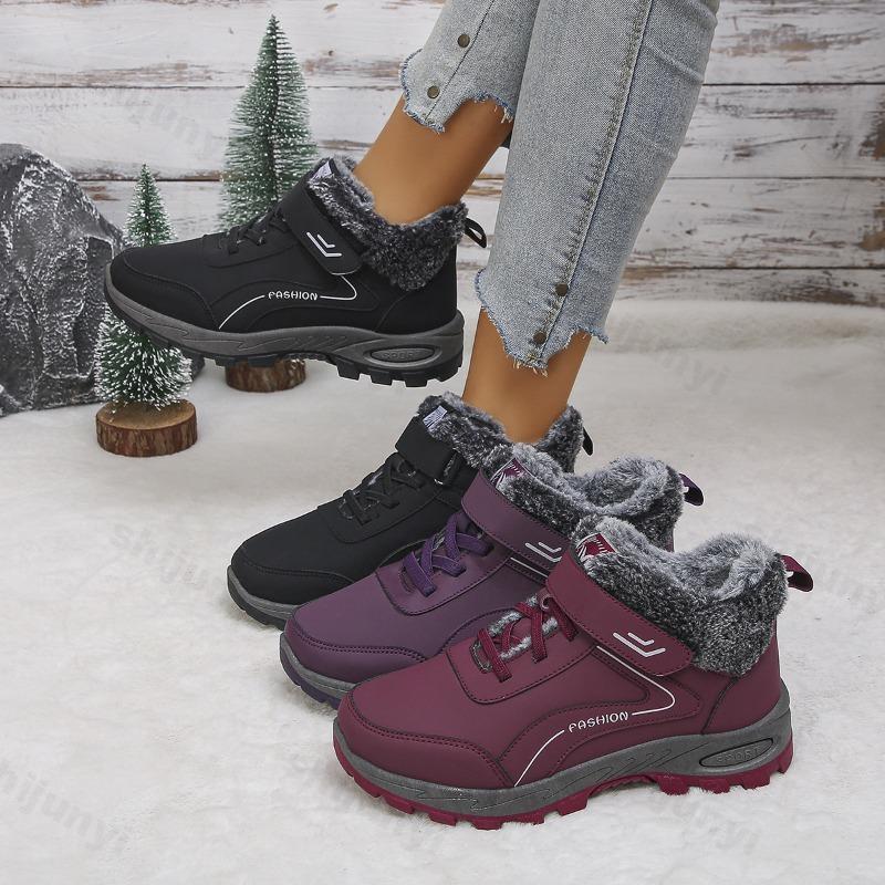 Fashion 2025 New Winter Retro Low Top Thick Soled Casual Cotton Shoes for Women Warm Comfortable Fashion Versatile Non Slip Plush Shoes