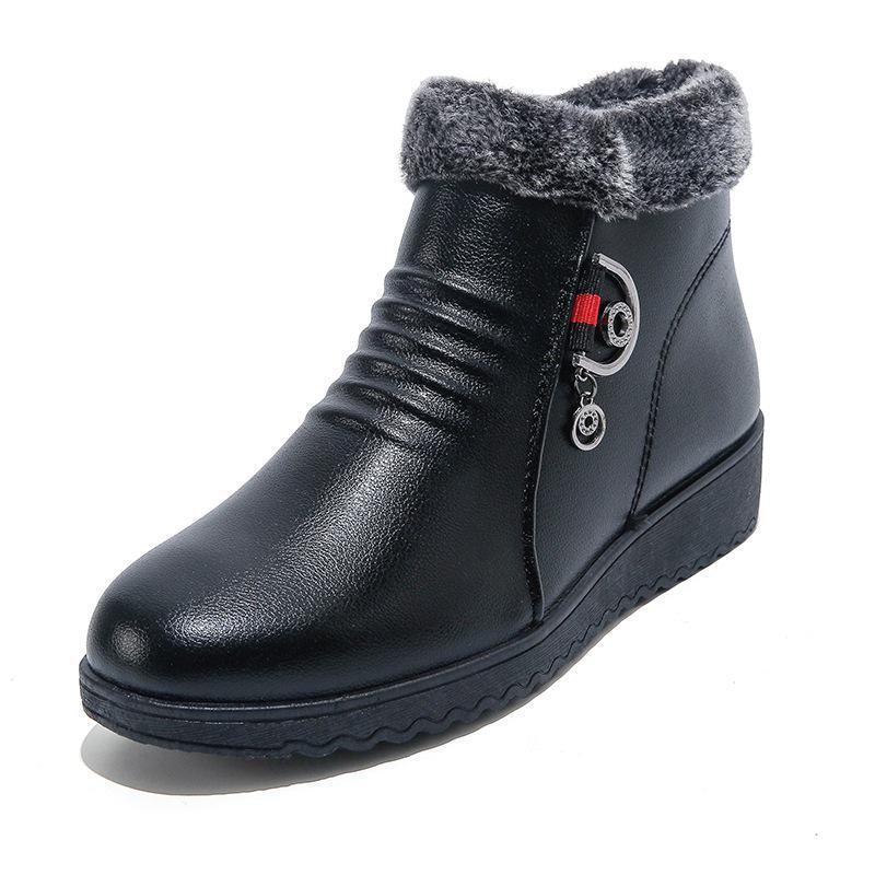 Warm Winter Non-Slip Cotton Boots for Middle-Aged and Elderly Women