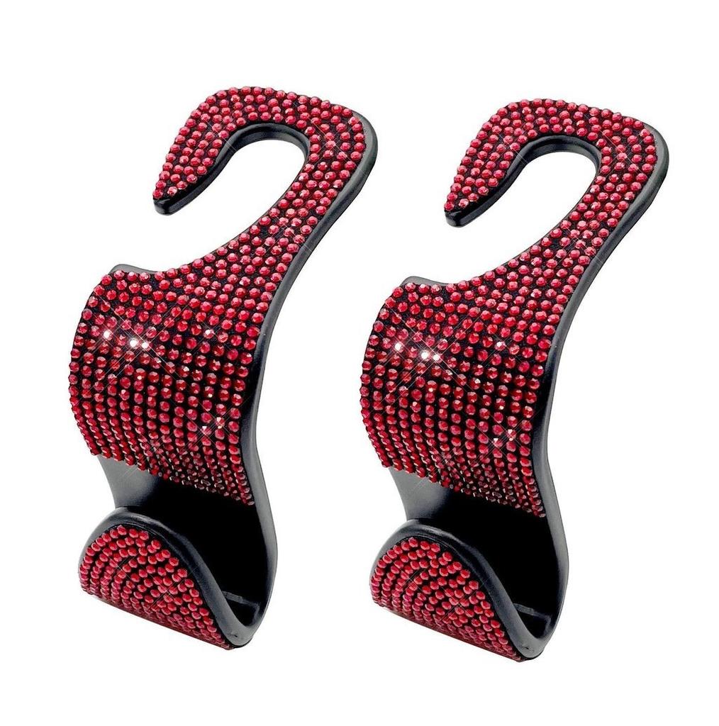 Multi-functional Car Storage Hook With Creative Sparkling Hidden Hook For Car Seat Back Lightweight Luxury Style White Diamond 1 Pack)