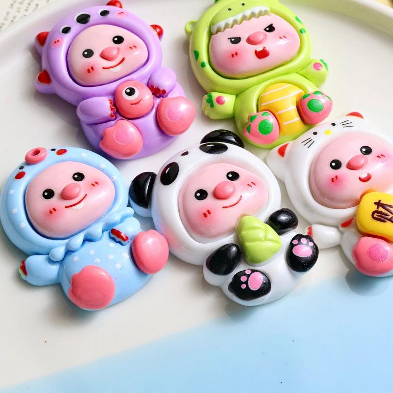 Cartoon Resin Hair Clip & DIY Decorative Charms