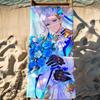 Game Genshin Impact Neuvillette Towel Sports Quick Dry Travel Camping Gear Sandproof Soft Light Large Beach Towel