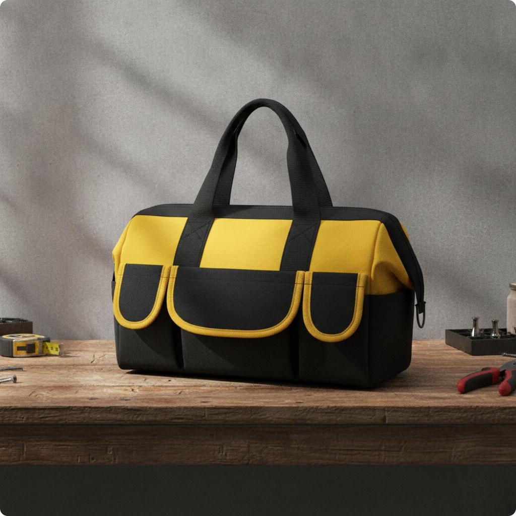 Canvas Tool Bag durabilityResistant with Shoulder Strap Waterproof for Electricians, Repair
