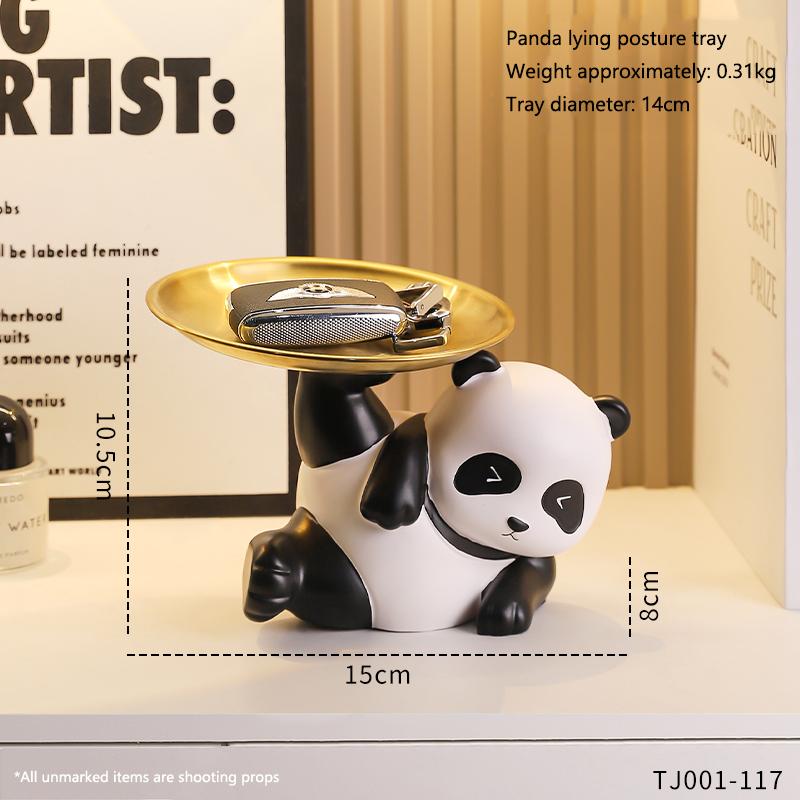 

Cute Panda Storage Tray Ornament Key Candy Storage Tray Ornament Living Room Home Decoration Gift