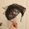 French Bowknot Lace Hairhoop Costume Fascinator Headband Dancing Party Headpiece