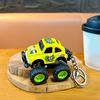 Keychain Pendant Portable Off-Road Racing Design Keyring with Metal Ring Pull-Back Toy Mini Car Keychain Toy