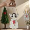 A Top Quality DIY Faceless Angel Silicone Mold Christmas Tree Hanging Ornament Plaster Concrete Resin Mould Heart Dot Texture