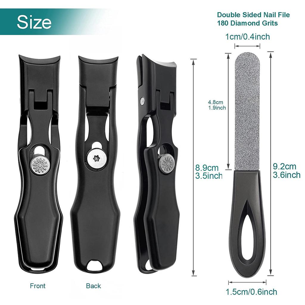 1/2pcs Durable Stainless Steel Nail Clippers Professional Heavy Duty Nail Clippers Set for Seniors Ultra Sharp German