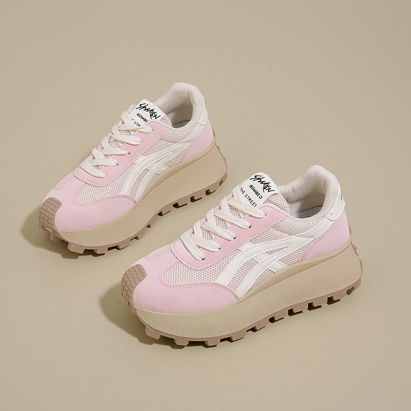 New Dad Shoes Women's Spring Student Sports Running Casual Platform Heightening Shoes -