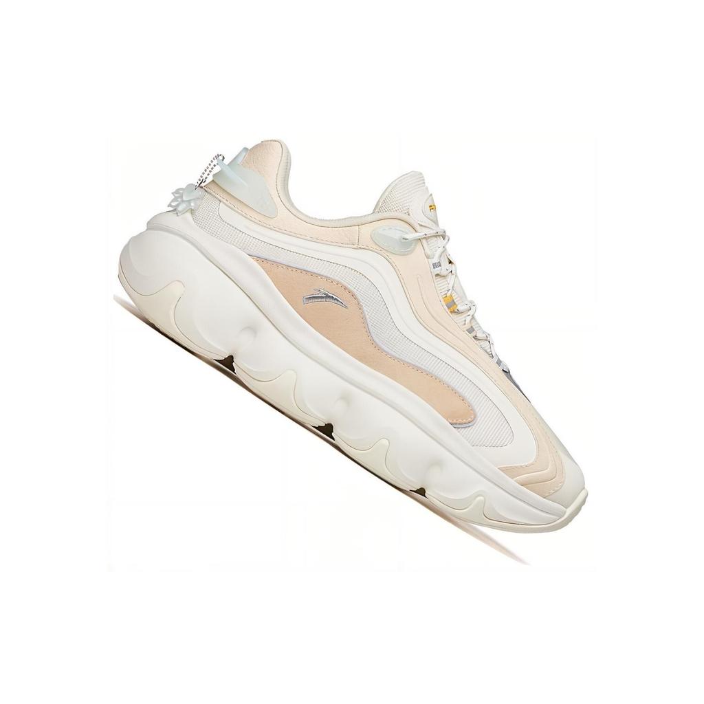 Anta Cushioning Slip Resistant Abrasion Resistant Low Top Chunky Sneakers Women's White Green 122148895R-2