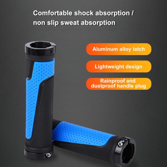 2Pcs/Set Bike Handle Grips Anti-slip Easy To Install Lightweight Shock-absorption Road Bike Handlebar Cover for Mountain Bike