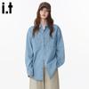 :CHOCOOLATEit Damen Jeans-Hemdjacke mit mehreren Taschen