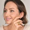 Klobiger Kuppelring für Damen, Stapelbarer Dicker Marken-Edelstahl Statement-Schmuck Geschenk