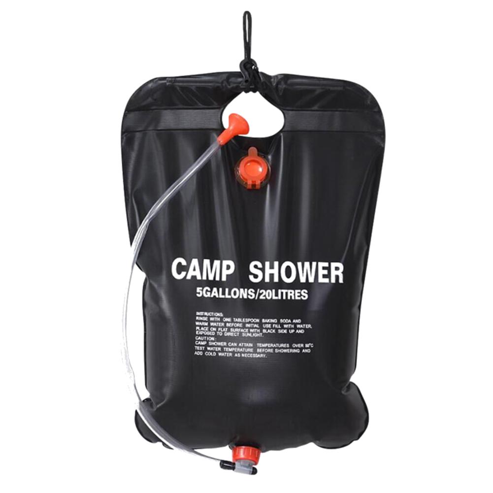 

1-5PCS 20L Water Bags Outdoor Camping Shower Bag Solar Heating Portable Folding Climbing Bath Equipment Shower Head Switchable